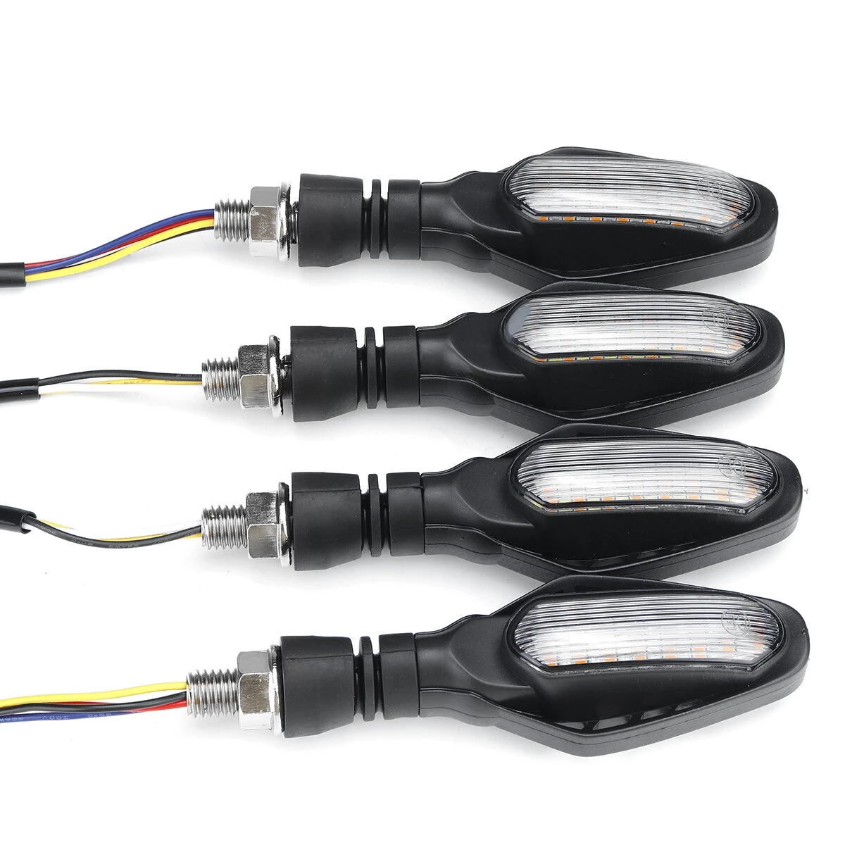 4PCS 12V 300LM Motorcycle LED Turn Signals Flowing Lights Blinker Indicators Daytime Running Brake Tail Light Universal- Black
4PCS 12V 300LM Motorcycle LED Turn Signals Flowing Lights Blinker Indicators Daytime Running Brake Tail Light Universal- Black