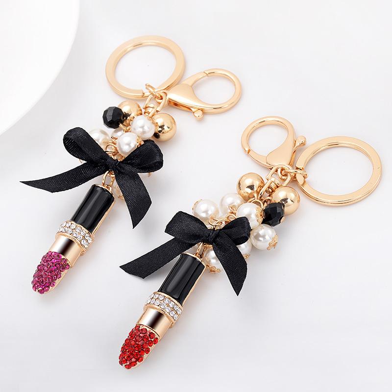 Keychains Fashion Bag Accessories Keychain Wild Lipstick Car Wholesale Pearl Pendant Girl Charm Small Gift
Keychains Fashion Bag Accessories Keychain Wild Lipstick Car Wholesale Pearl Pendant Girl Charm Small Gift