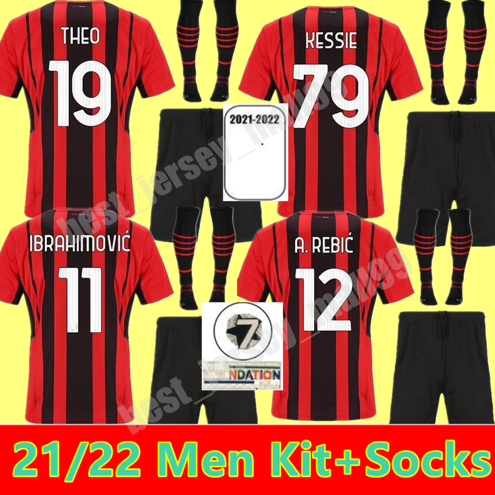 21 22 Men kit ac milan soccer jersey 2021 2022 IBRAHIMOVIC PIATEK football shirt PAQUETA BENNACER THEO TONALI camisa de futebol sets uniforms, Black
21 22 Men kit ac milan soccer jersey 2021 2022 IBRAHIMOVIC PIATEK football shirt PAQUETA BENNACER THEO TONALI camisa de futebol sets uniforms, Black