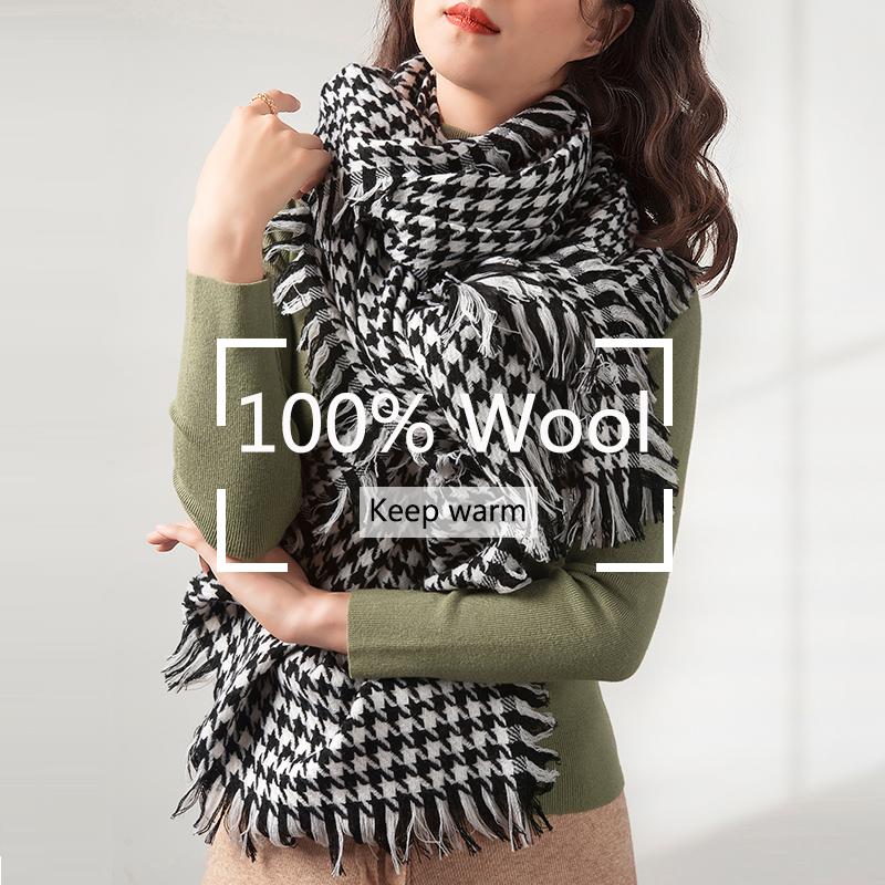 Scarves Solid Love Classic Elements Houndstooth Scarf Shawl Wool Female Dual Purpose Large Thick Warm Spring And Winter
Scarves Solid Love Classic Elements Houndstooth Scarf Shawl Wool Female Dual Purpose Large Thick Warm Spring And Winter