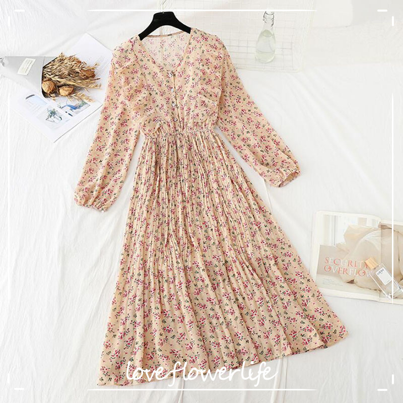 Spring Fashion Women Ruffle Chiffon Dress Elegant Long Sleeve Pleated A-line Dress Floral Print Women Midi Vestidos 210521, Blue
Spring Fashion Women Ruffle Chiffon Dress Elegant Long Sleeve Pleated A-line Dress Floral Print Women Midi Vestidos 210521, Blue