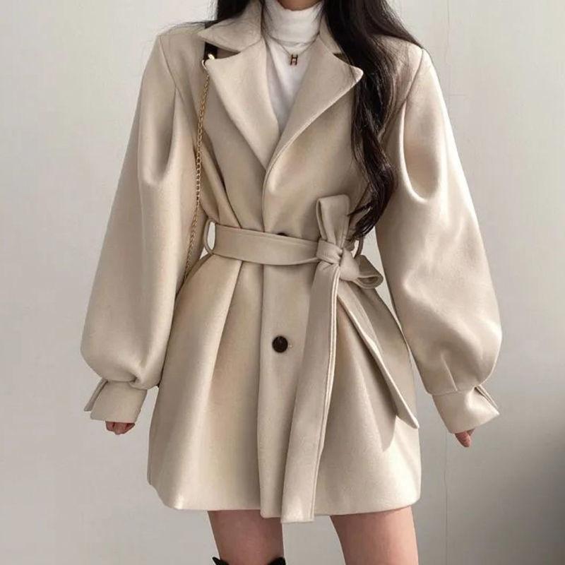 Women' Wool & Blends Women Solid Blend Coat Loose With Belt Coats Female Warm Plus Cotton Thicker Office Lady Elegant Trendy Button Outwear, Black
Women' Wool & Blends Women Solid Blend Coat Loose With Belt Coats Female Warm Plus Cotton Thicker Office Lady Elegant Trendy Button Outwear, Black