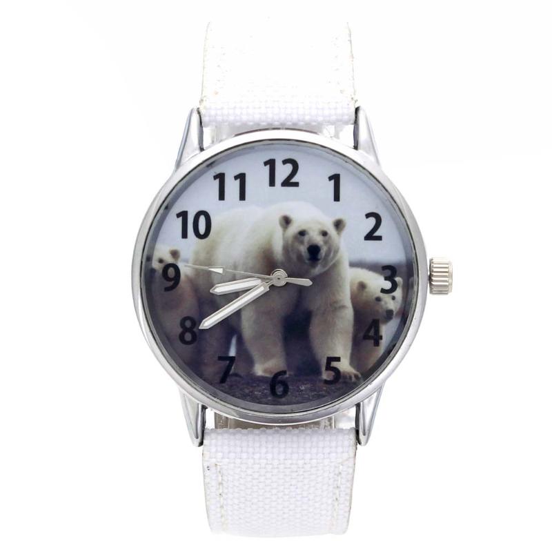 Wristwatches Polar Bear Animal Big Bears Pattern Ladies Watches Colorful Canvas Band Sport Quartz Watch Women Men Fashion Jewelry Gifts, Brown
Wristwatches Polar Bear Animal Big Bears Pattern Ladies Watches Colorful Canvas Band Sport Quartz Watch Women Men Fashion Jewelry Gifts, Brown