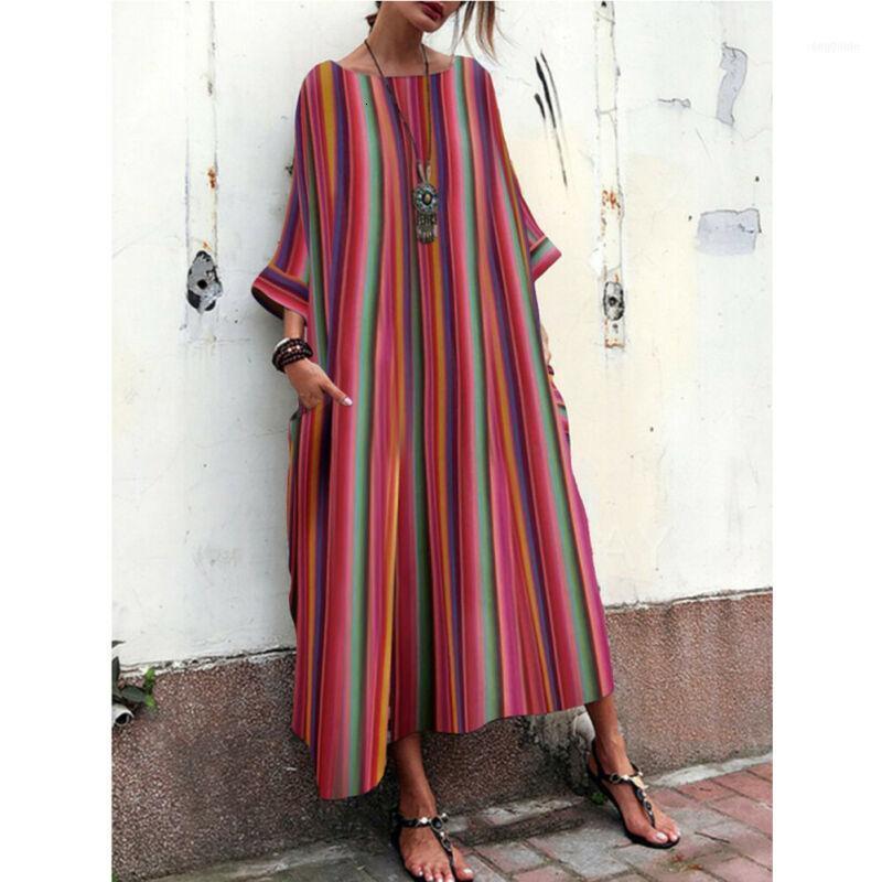 Women' Sleepwear Women Ladies Baggy Summer Beach Holiday Dress Fashion Striped Loose Long Sleeve Round Neck Sundress1, As pic
Women' Sleepwear Women Ladies Baggy Summer Beach Holiday Dress Fashion Striped Loose Long Sleeve Round Neck Sundress1, As pic