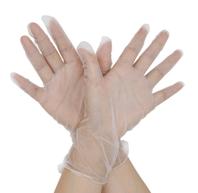 The latest 1 box contains 100 pieces, PVC disposable gloves, food-grade transparent protective gloves Free shipping