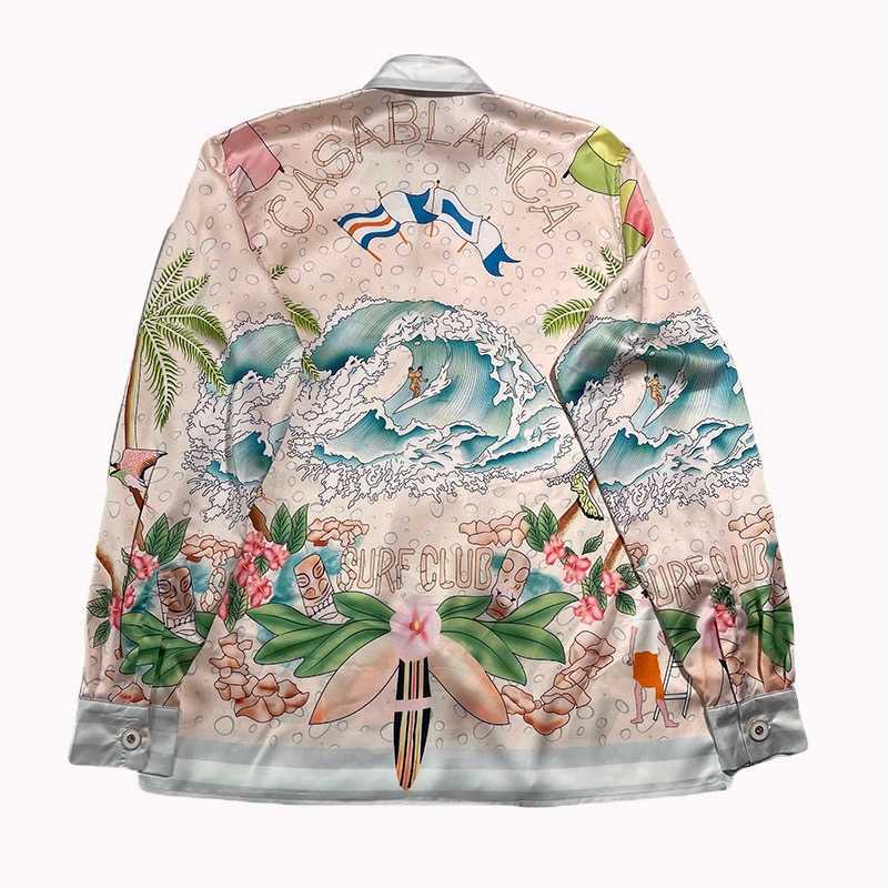 Casablanc style surf club 21ss wave gradient flower silk long sleeve shirt, White;black
Casablanc style surf club 21ss wave gradient flower silk long sleeve shirt, White;black