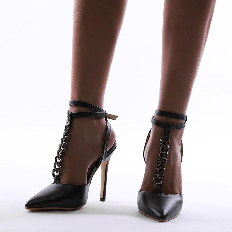 Dress Shoes Comfortable Women Sandals Sexy Thin High Heels T-strap Pointed Rome Black Party Wedding
Dress Shoes Comfortable Women Sandals Sexy Thin High Heels T-strap Pointed Rome Black Party Wedding