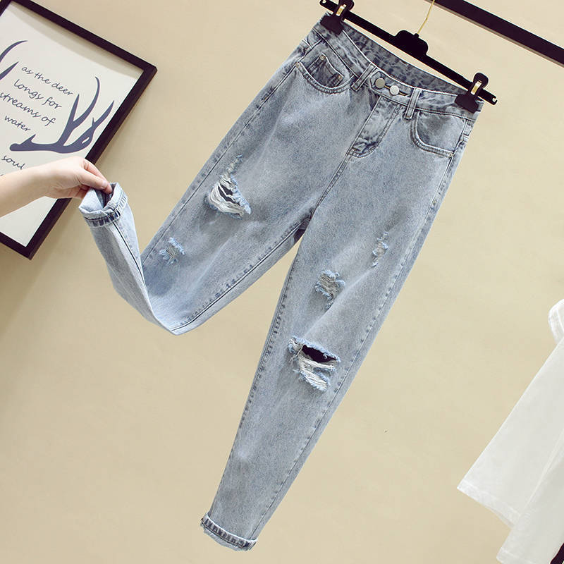 women's jeans fashion high waist ripped harem spring new girls street school wild thin wash water solid color 6054, Blue
women's jeans fashion high waist ripped harem spring new girls street school wild thin wash water solid color 6054, Blue