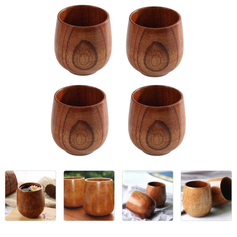 Water Bottles 4Pcs Anti-Scald Wooden Teacup Household Holder Little Soup Serving Cup
Water Bottles 4Pcs Anti-Scald Wooden Teacup Household Holder Little Soup Serving Cup