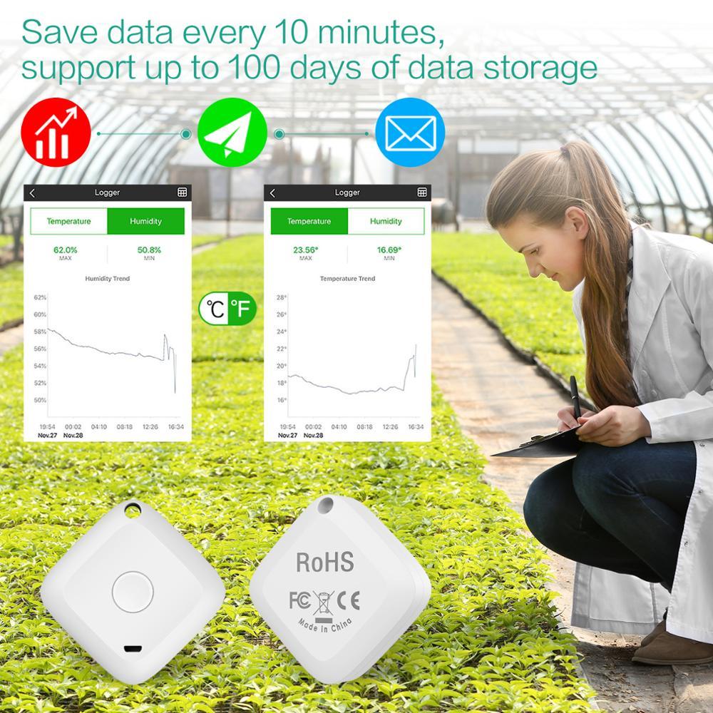 Hygrometer wireless hygrometer digital data recorder c/f outdoors indoor bluetooth humidity meter temperature alarm