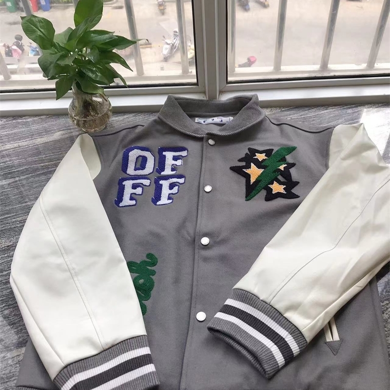 Off style white jacket Autumn/winter new men's and women's jacket, exquisitely embroidered fashion hat-down baseball jackets, Black;brown
Off style white jacket Autumn/winter new men's and women's jacket, exquisitely embroidered fashion hat-down baseball jackets, Black;brown