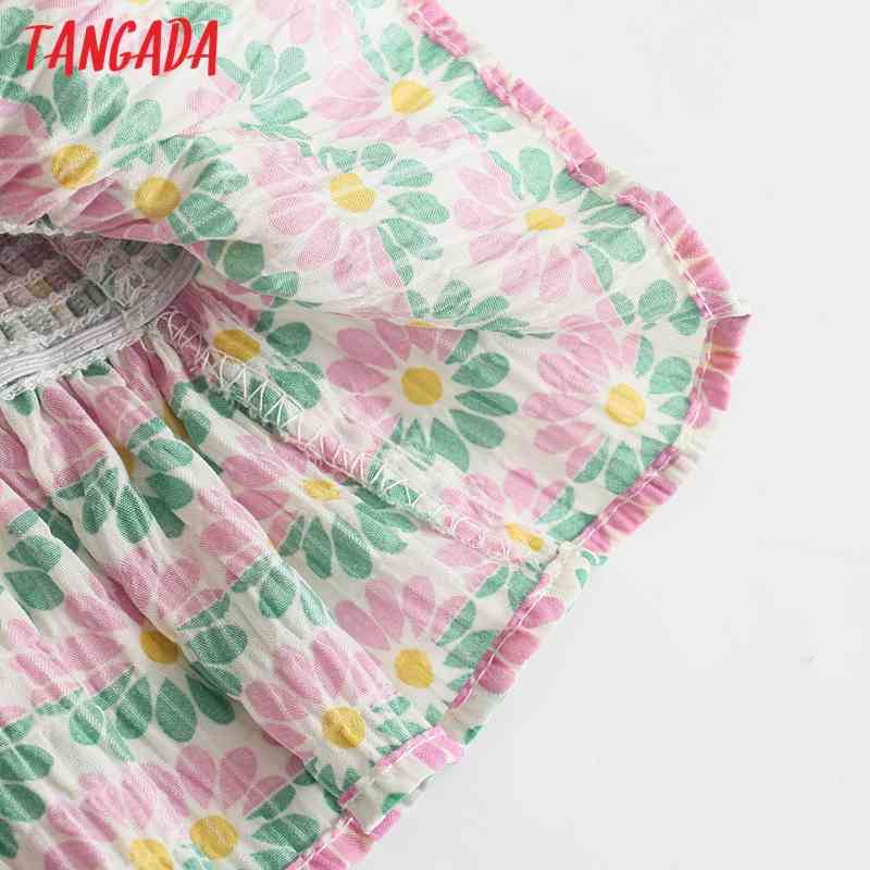 Women Floral Print Skirts Faldas Mujer Strethy Waist French Style Female Mini Skirt 5Z101 210416