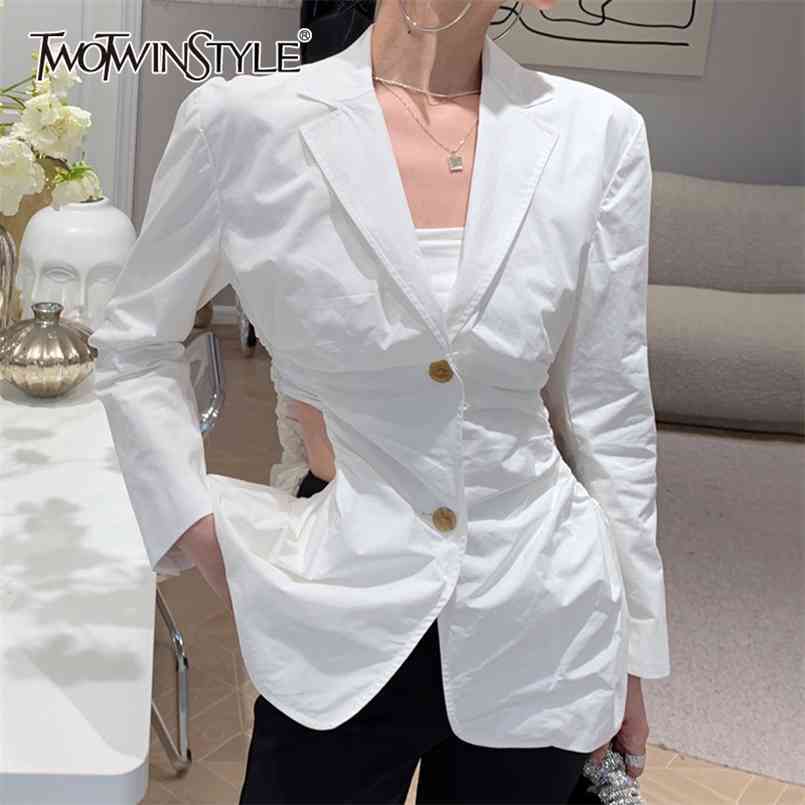 Hollow Out White Blazer For Women Notched Long Sleeve Tunic Casual Blazers Female Fashion Clothing 210524
Hollow Out White Blazer For Women Notched Long Sleeve Tunic Casual Blazers Female Fashion Clothing 210524