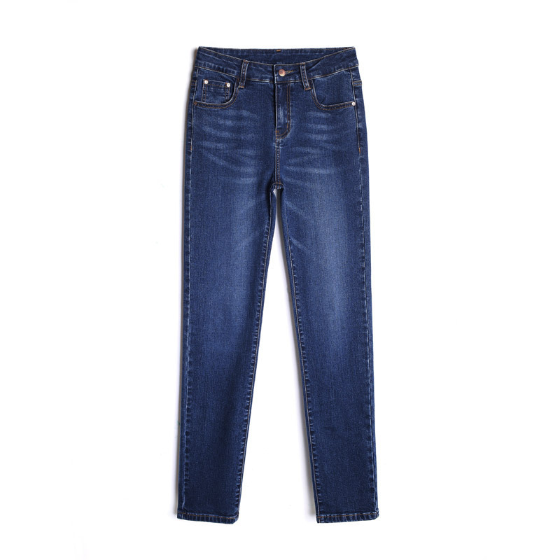 Women Jean Slim Femme Pantalona Spring Straight High Waist Ladies Jeans Plus Size Denim Clothing Cotton Pants 210428