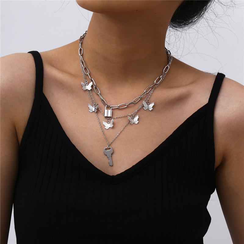 Pendant Necklaces Luokey 2021 Selling Key Women Fashion Butterfly Choker Collares Girls Silver Color Metal Hiphop Jewelry Wholesale
Pendant Necklaces Luokey 2021 Selling Key Women Fashion Butterfly Choker Collares Girls Silver Color Metal Hiphop Jewelry Wholesale