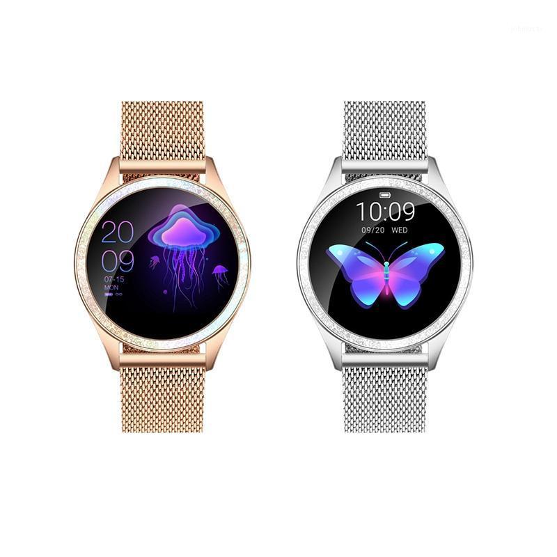 Smart bracelets KW20 Montre pour dames Moniteur de fréquence cardiaque IP68 Imperméable Etanche Fitness Tracker Surveillance de la période physio