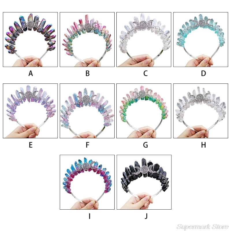 Hair Clips & Barrettes Multicolor Raw Crystal Quartz Headband Crown Boho Hollow Out Metal Moon Tiara Hoop Women Bride Wedding Headdress A13, Golden;silver
Hair Clips & Barrettes Multicolor Raw Crystal Quartz Headband Crown Boho Hollow Out Metal Moon Tiara Hoop Women Bride Wedding Headdress A13, Golden;silver