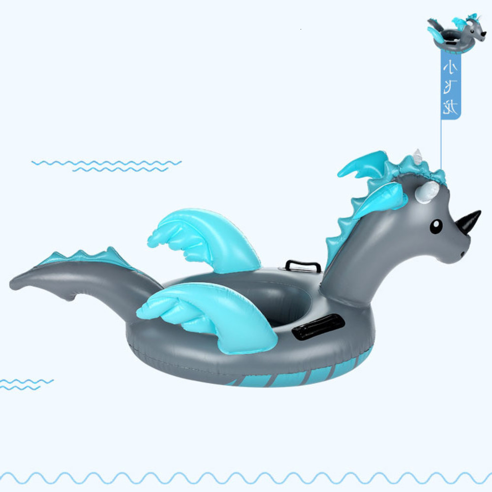 Swimming ring Children's inflatable cartoon little dragon boat