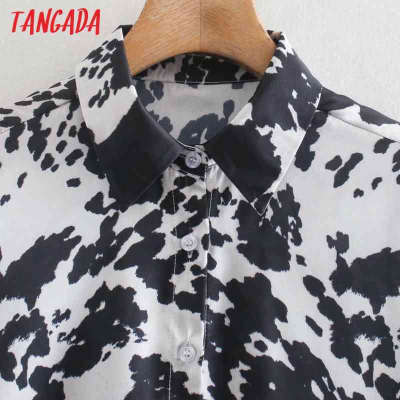 Women Loose Animal Print Blouse Long Sleeve Chic Female Casual Shirt Blusas Femininas XN300 210416