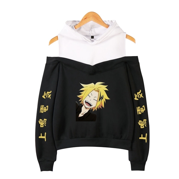 My Hero Academia Hoodies Female Off Shoulder Sweatshirt Women's Pullover Harajuku Streetwear Denki Kaminari 2021 Anime Clothesp0803, Black
My Hero Academia Hoodies Female Off Shoulder Sweatshirt Women's Pullover Harajuku Streetwear Denki Kaminari 2021 Anime Clothesp0803, Black
