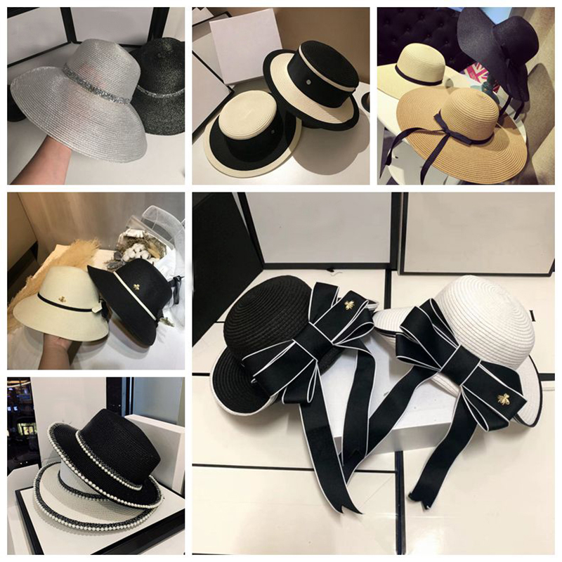 Summer Outdoor Sunshade Hat Wholesale Beach Sunscreen Hats Fashion Flat Straw Large Floppy Wide Brim Caps