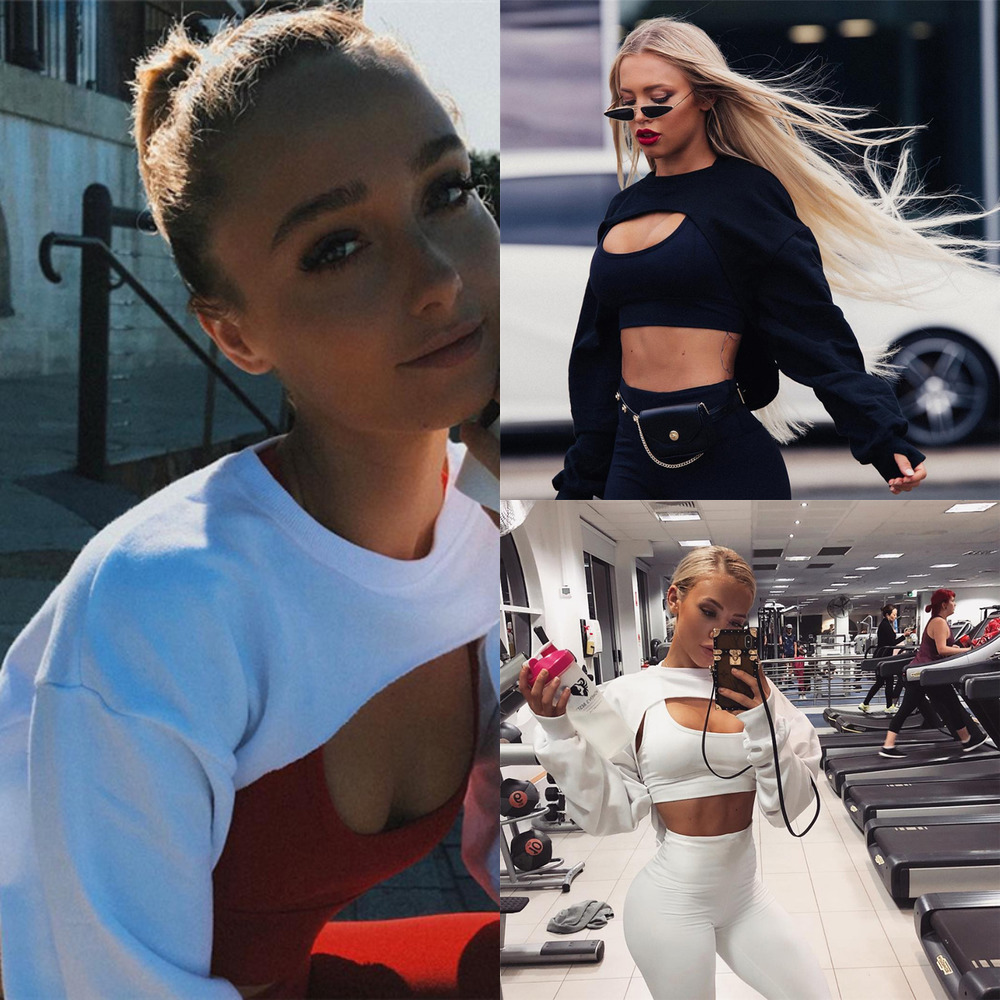 Women Long Sleeve Cropped Hoodies Sweatshirt Coat Sexy Sweatshirts Femme Casual Streetwear Tops, White
Women Long Sleeve Cropped Hoodies Sweatshirt Coat Sexy Sweatshirts Femme Casual Streetwear Tops, White