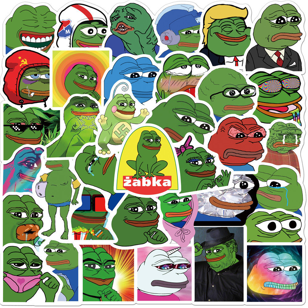 50Pcs Sad Frog PEPE Funny Graffiti Stickers For Phone Skateboard Helmet Bicycle Notebook Car DIY Car Sticker Kids Toy Gift
50Pcs Sad Frog PEPE Funny Graffiti Stickers For Phone Skateboard Helmet Bicycle Notebook Car DIY Car Sticker Kids Toy Gift