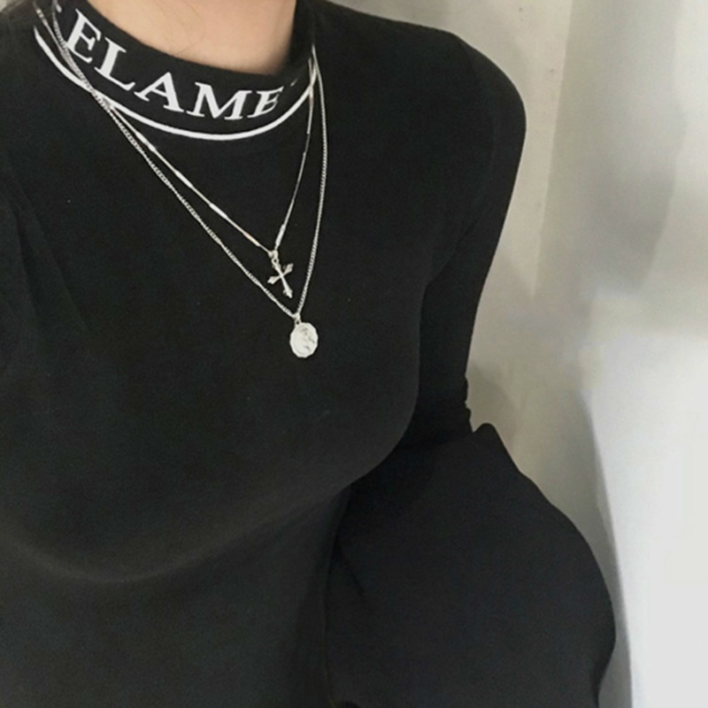 Nomikuma Korean Letters Turtleneck Women T Shirts Stretch Slim Autumn Winter Warm Bottom Tee Tops New Sexy Tshirt 6C718 210427