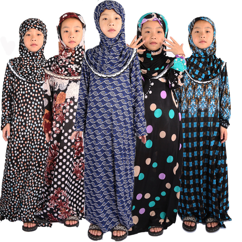 Ramadan Muslim Girls Abaya Dress Kids Floral Jilbab Robe with Hijab Islamic Clothing Moroccan Kaftan Children Dresses Vestidos
Ramadan Muslim Girls Abaya Dress Kids Floral Jilbab Robe with Hijab Islamic Clothing Moroccan Kaftan Children Dresses Vestidos