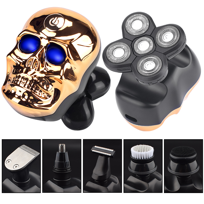 Waterproof 6 In 1 Shaver Skull Shaver Electric Razor USB Rechargeable Trimmer For Men Floating Heads Beard Trimmer Halloween
Waterproof 6 In 1 Shaver Skull Shaver Electric Razor USB Rechargeable Trimmer For Men Floating Heads Beard Trimmer Halloween