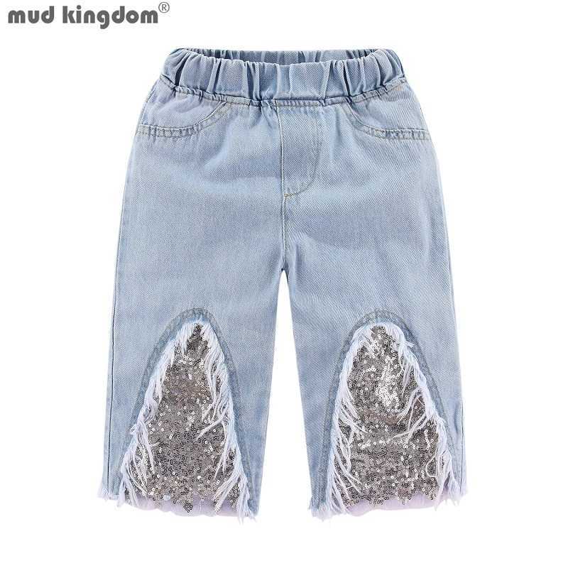 Mudkingdom Sparkly Sequin Girls Crop Jeans Fashion Wide Leg for Girl Summer Clothes Elastic Waist Toddler Cropped Denim Pants 210615, White
Mudkingdom Sparkly Sequin Girls Crop Jeans Fashion Wide Leg for Girl Summer Clothes Elastic Waist Toddler Cropped Denim Pants 210615, White