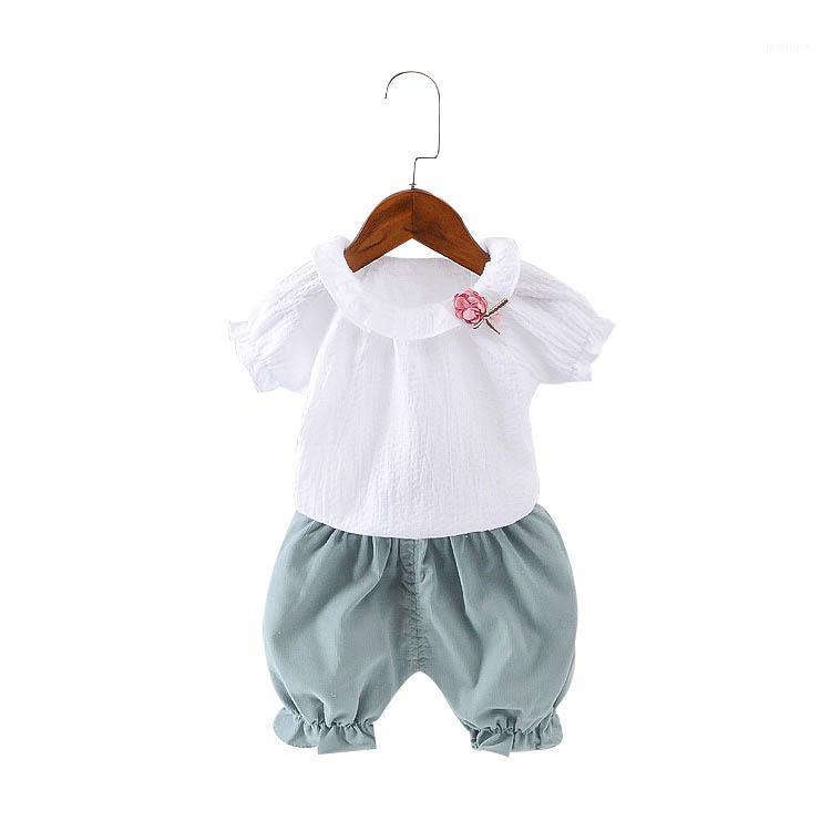 Summer Baby Girl Bloomers Two-piece Short-sleeved Sweet Suits Flowers 2pcs Sets Clothes Clothing, White
Summer Baby Girl Bloomers Two-piece Short-sleeved Sweet Suits Flowers 2pcs Sets Clothes Clothing, White