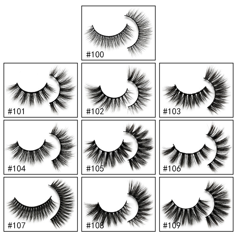 3D Mink Eyelashes 10 Styles Faux Eyelash Handmade Nature Soft False Eye Lashes Makeup Extension Instock