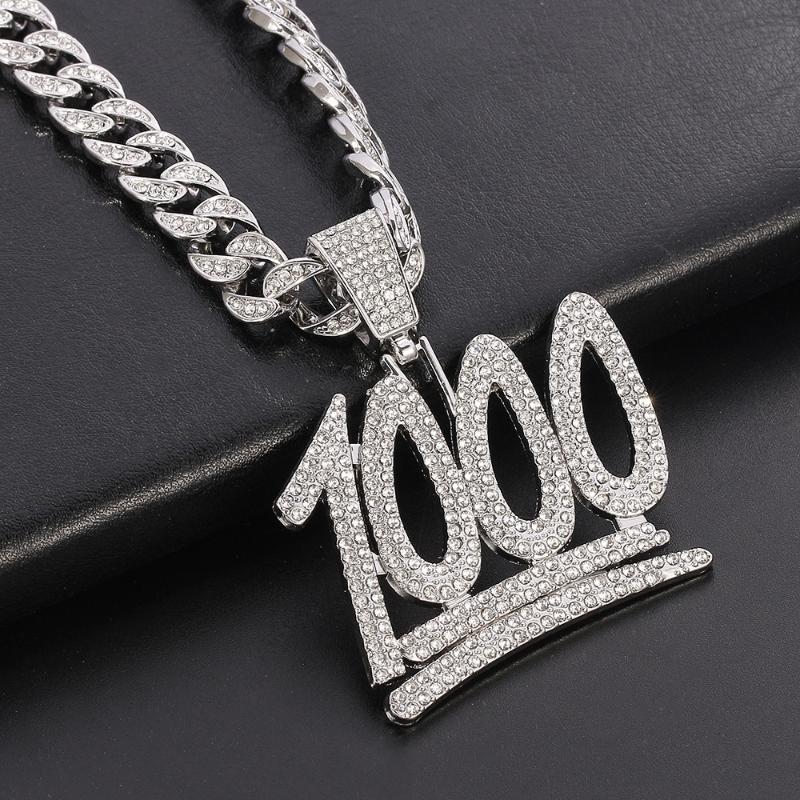 Pendant Necklaces Men Hip Hop 1000 Number Necklace Miami Big Gold Cuban Link Chain Rapper Iced Out Bling Male Mens Jewelry Choker
Pendant Necklaces Men Hip Hop 1000 Number Necklace Miami Big Gold Cuban Link Chain Rapper Iced Out Bling Male Mens Jewelry Choker