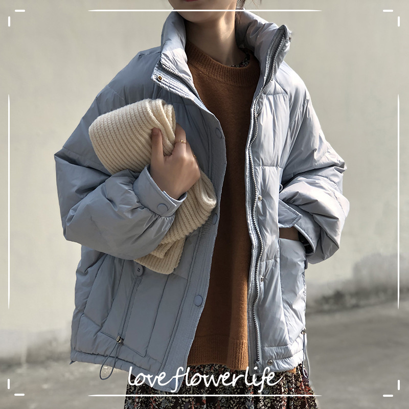 Double Stand Collar Down Jacket for Women Winter Korean Long Sleeve Loose and Thickened Warm Jacket for Women H6853 210521, Blue
Double Stand Collar Down Jacket for Women Winter Korean Long Sleeve Loose and Thickened Warm Jacket for Women H6853 210521, Blue
