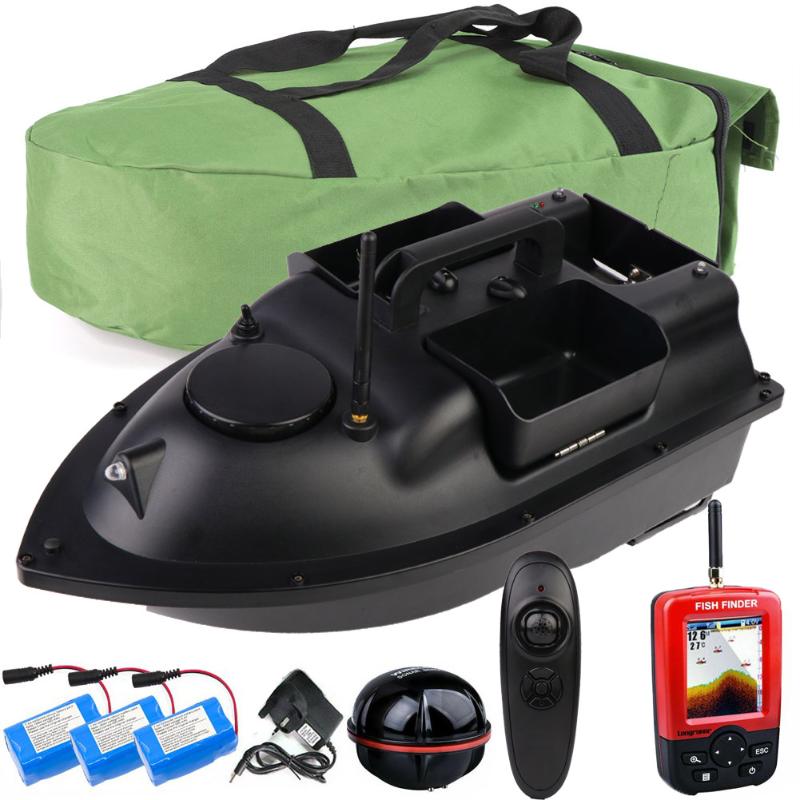 

Fish Finder 500M Wireless RC Fishing Bait Boat Carp Hook Post Speedboat With LED GPS Fishfinder Sonar Sensor +Handbag+2 Spare Batteries