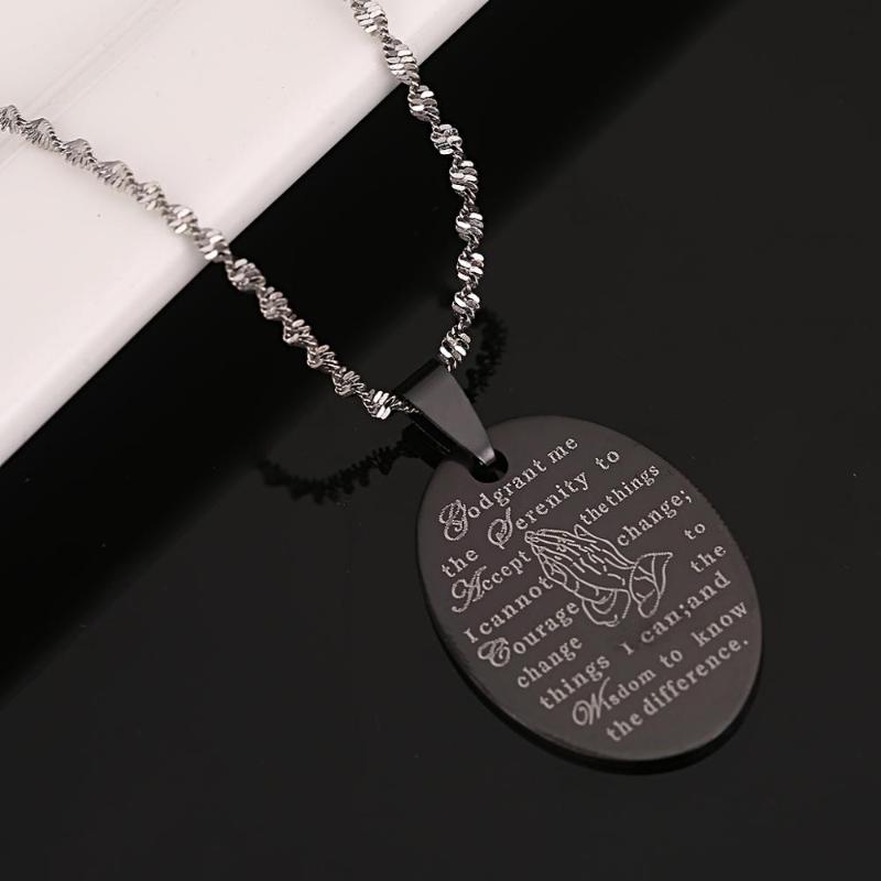 Pendant Necklaces Stainless Steel Praying Hands Pendants Necklace Bible Verse Prayer Vintage Chain Jewelry
Pendant Necklaces Stainless Steel Praying Hands Pendants Necklace Bible Verse Prayer Vintage Chain Jewelry