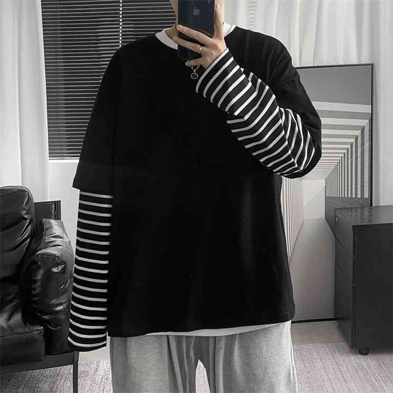 Cotton Men' T-shirt Full Sleeve Striped Oversized T-Shirts Man High Quality harajuku punk 210721, Kaqi-juse
Cotton Men' T-shirt Full Sleeve Striped Oversized T-Shirts Man High Quality harajuku punk 210721, Kaqi-juse