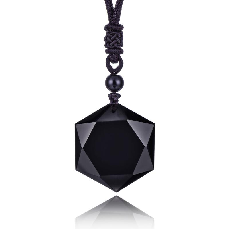 Pendant Necklaces Black Obsidian Men's Necklace Star Of Davids Men Amulet Lucky Love Crystal Jewelry With Adjustable Rope
Pendant Necklaces Black Obsidian Men's Necklace Star Of Davids Men Amulet Lucky Love Crystal Jewelry With Adjustable Rope