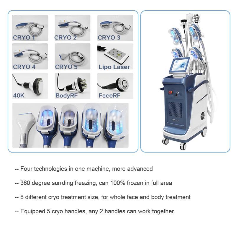 2022 fat freezing cryolipolysis cryo slimming machine ultrasonic cavitation rf lipo laser fat Removal cryolipolysis slimming