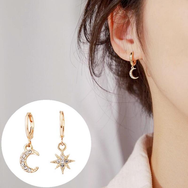 Stud 2021 Arrival Fashion Classic Geometric Women Pendan Earrings Asymmetric Of Star And Moon Female Korean Jewelry Gift, Golden;silver
Stud 2021 Arrival Fashion Classic Geometric Women Pendan Earrings Asymmetric Of Star And Moon Female Korean Jewelry Gift, Golden;silver
