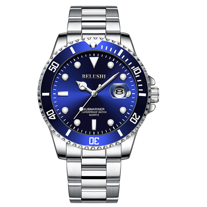 BELUSHI Mens Watches 42mm Quartz Watch Stainless Steel Luminous Waterproof Wristwatch Green Water Ghost montre de luxe, Slivery;brown
BELUSHI Mens Watches 42mm Quartz Watch Stainless Steel Luminous Waterproof Wristwatch Green Water Ghost montre de luxe, Slivery;brown