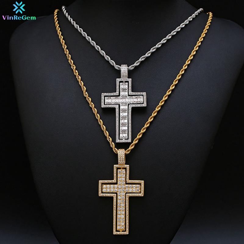 Other Vinregem Hip Hop Rock 100% 925 Sterling Silver Created Moissanite Gemstone Double Sided Cross Pendant Necklace Fine Jewelry Gift
Other Vinregem Hip Hop Rock 100% 925 Sterling Silver Created Moissanite Gemstone Double Sided Cross Pendant Necklace Fine Jewelry Gift