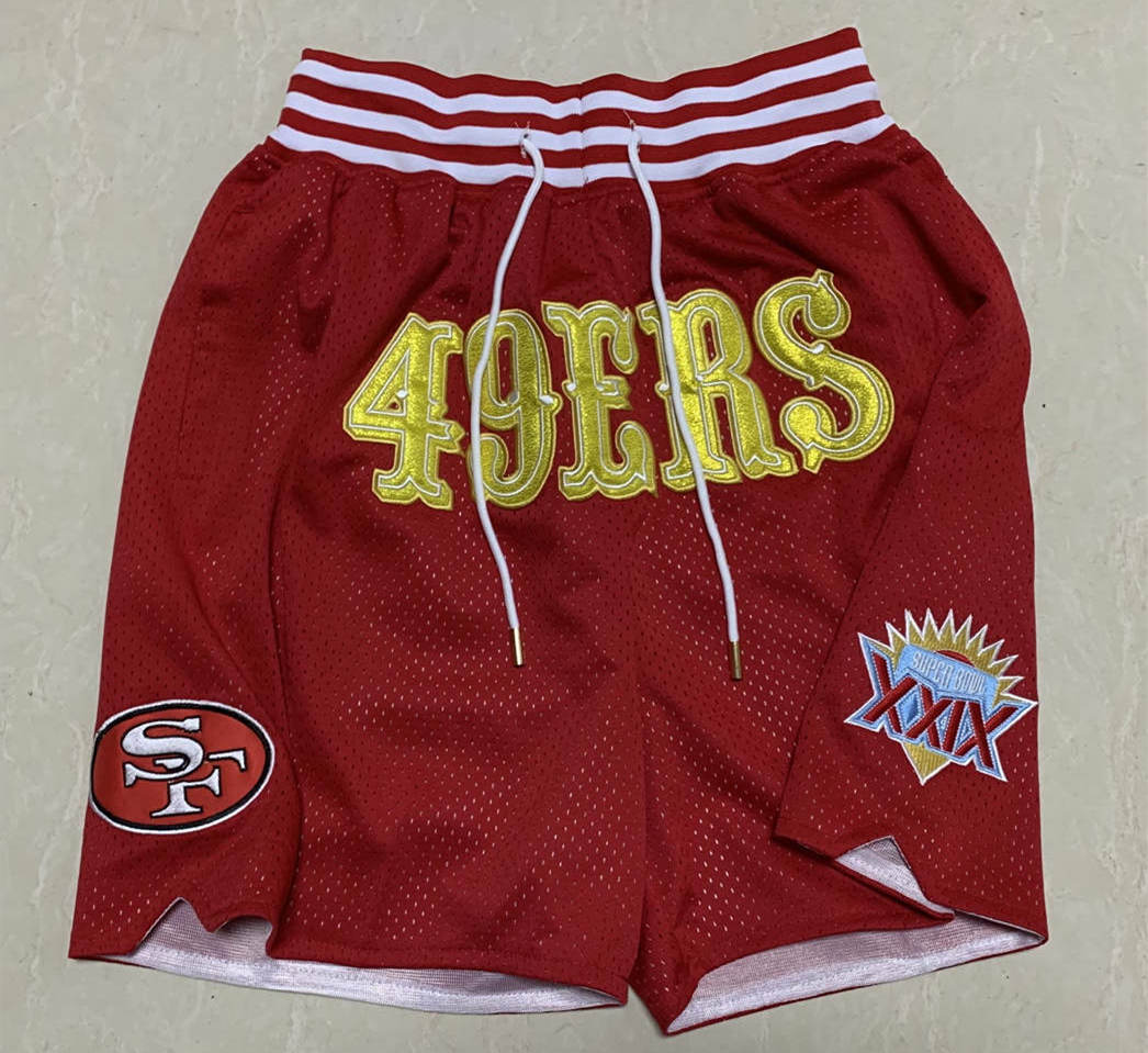 San Francisco49ersMen Football shorts JUST DON By Mitchell & Ness MEN summer Pocket Retro PANTS S-3XL
San Francisco49ersMen Football shorts JUST DON By Mitchell & Ness MEN summer Pocket Retro PANTS S-3XL