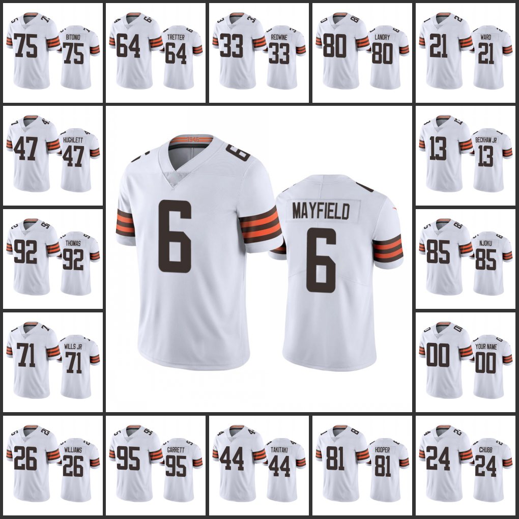 Cleveland''Browns''Men #6 Baker Mayfield 13 Odell Beckham Jr 71 Jedrick Wills Women Youth Custom White Vapor Limited Jersey
Cleveland''Browns''Men #6 Baker Mayfield 13 Odell Beckham Jr 71 Jedrick Wills Women Youth Custom White Vapor Limited Jersey