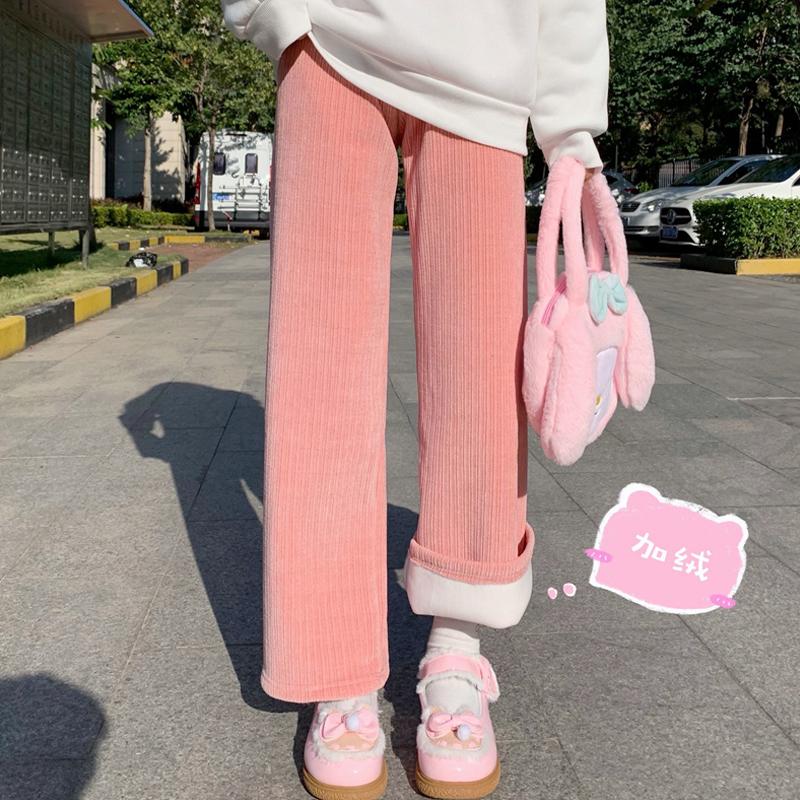 Women's Pants & Capris Plush Wide Leg Autumn And Winter 2021 Loose High Waist Hanging Casual Straight Downlight Core Cashmere, Black;white
Women's Pants & Capris Plush Wide Leg Autumn And Winter 2021 Loose High Waist Hanging Casual Straight Downlight Core Cashmere, Black;white