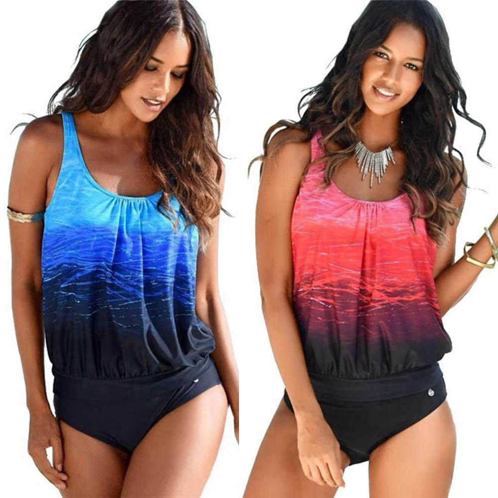 Tankini Women Swimsuit Blue Gradient Two Pieces Swimsuit Sports Bikini Plus size Swimwear Padded Bathing suit 3XL 210604, Beige
Tankini Women Swimsuit Blue Gradient Two Pieces Swimsuit Sports Bikini Plus size Swimwear Padded Bathing suit 3XL 210604, Beige