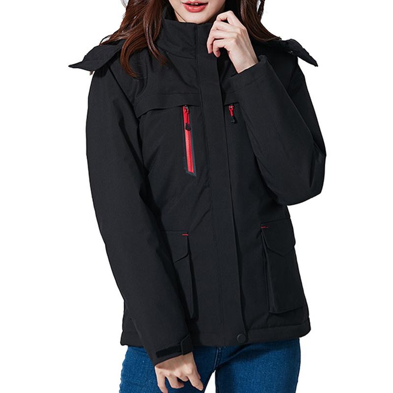 Man Women Heated Jacket USB Charging Cold-Proof Winter Thermal Warm Black Electric Coat Men's Jackets