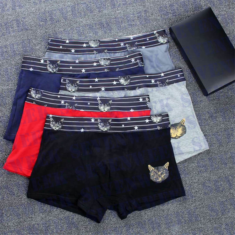 Cat Pattern Mens Underwear Boxers Briefs Cotton Underpants Sexy Male Underwears Soft Comfortable Men Boxer, Black no with box
Cat Pattern Mens Underwear Boxers Briefs Cotton Underpants Sexy Male Underwears Soft Comfortable Men Boxer, Black no with box
