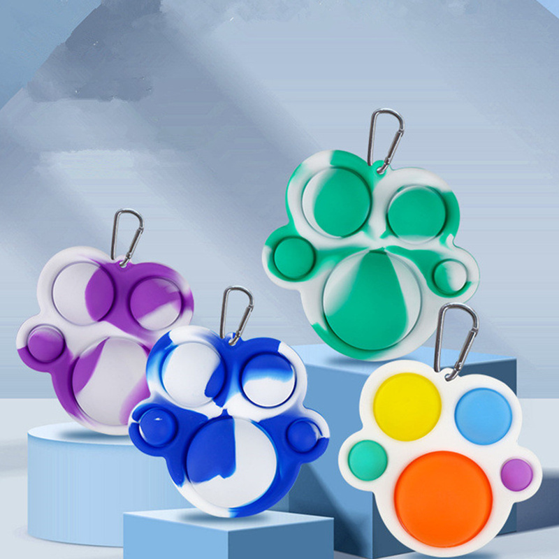 Push Bubble Fidget Toys Party Favor 100% Silicone Paw Shape Keychain Pops Popper Bubbles Kids Pendants For Autism Special Needs Decompression Print Toy Cute Key Chain
Push Bubble Fidget Toys Party Favor 100% Silicone Paw Shape Keychain Pops Popper Bubbles Kids Pendants For Autism Special Needs Decompression Print Toy Cute Key Chain